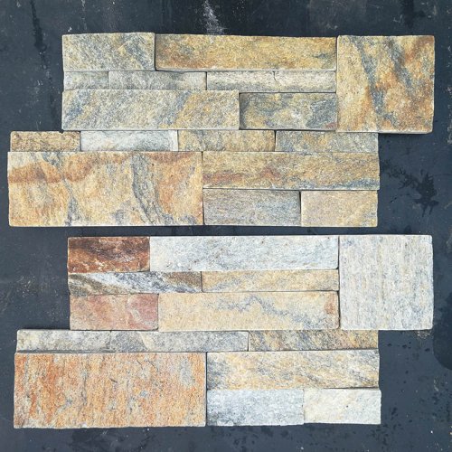 Natural rusty slate culture stone ledge stone stacked wall cladding decorative wall panel thin veneer whole sale