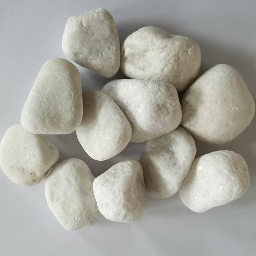 Tumbled snow white stone Pebbles for landscaping Natural river pebble stone Factory sale directly