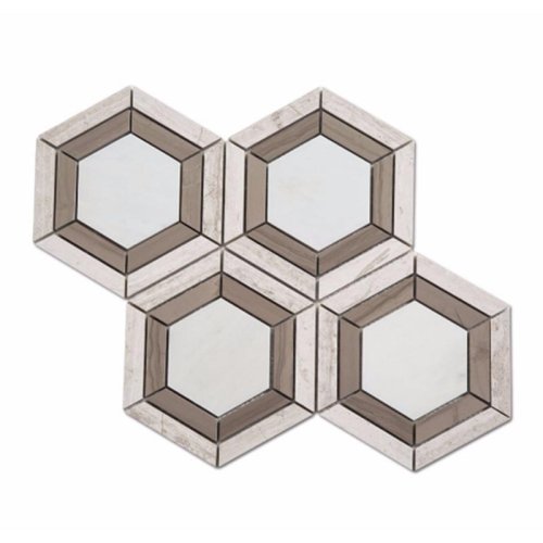 New design hexagon marble mosaic tiles honey comb style