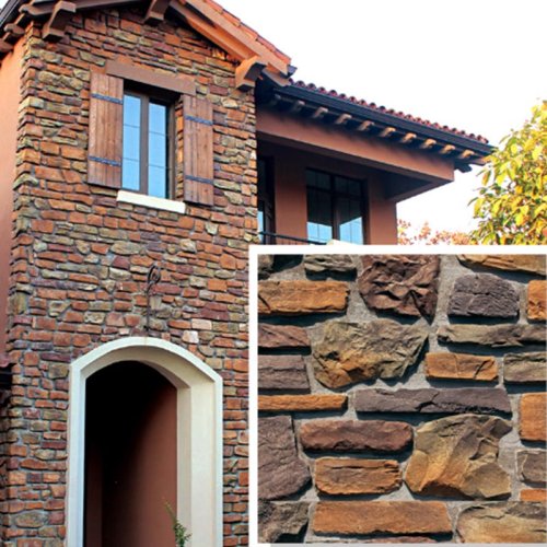 Faux culture rock stone for wall cladding