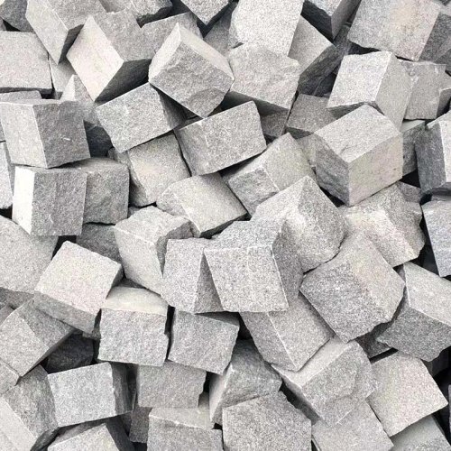 New dark grey granite cobble G654SD cubes factory sale directly