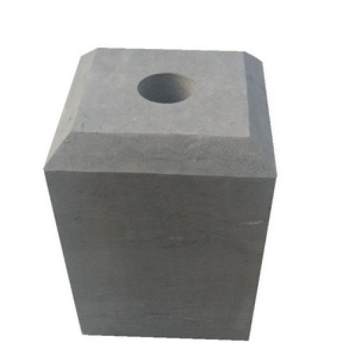 Parking stone blue limestone base bloc with hole bluestone bollard plinth factory sale directly